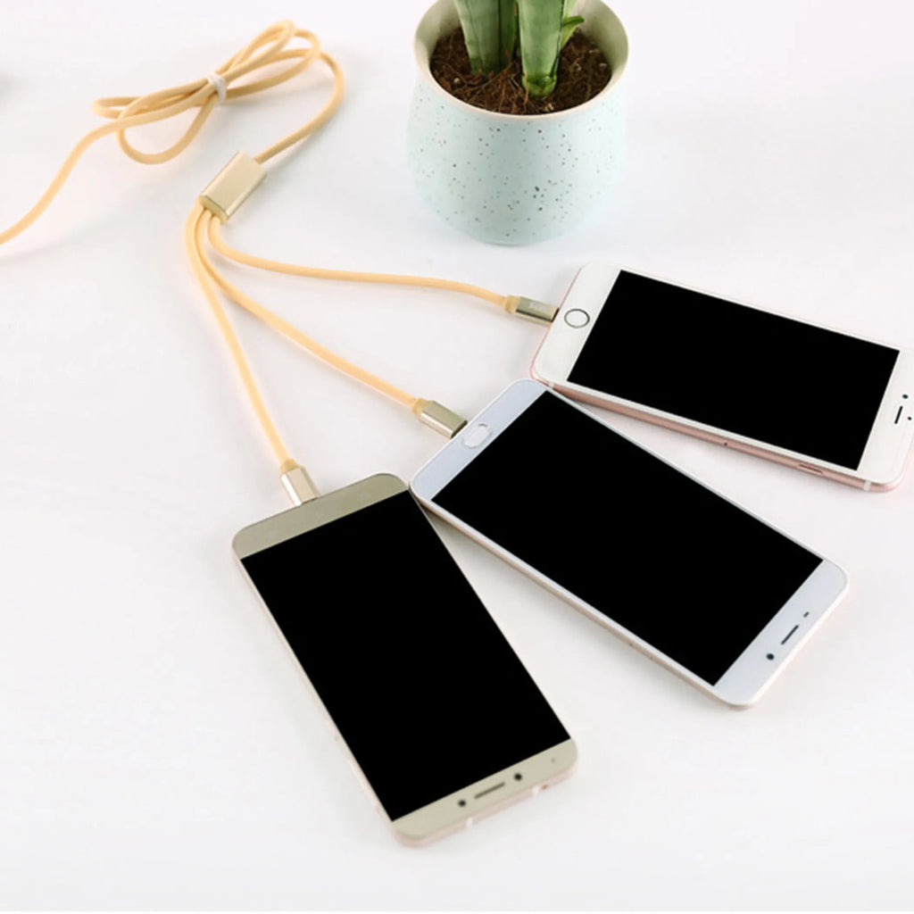 in  Micro Usb Lightning Type C Date Charge Sync Cable Silver For iPhone Samsung