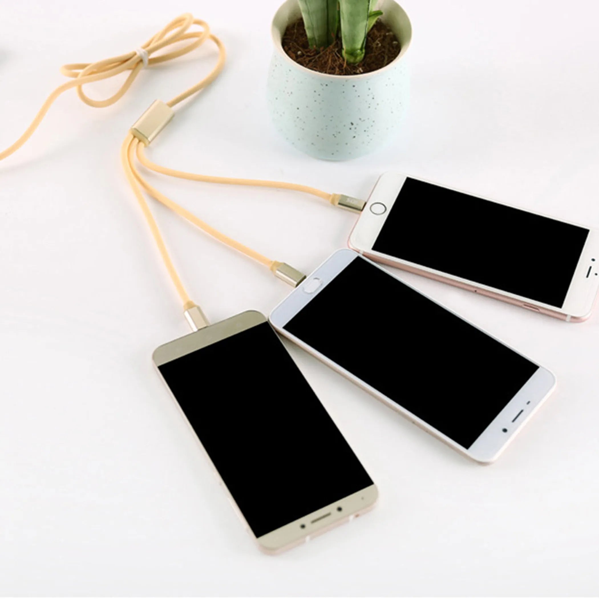 in  Micro Usb Lightning Type C Date Charge Sync Cable Silver For iPhone Samsung