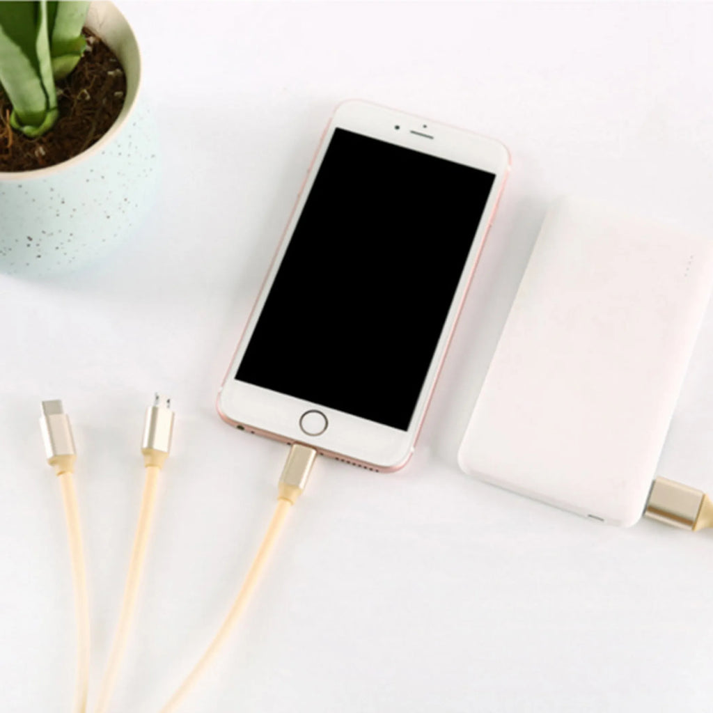 in  Micro Usb Lightning Type C Date Charge Sync Cable Silver For iPhone Samsung