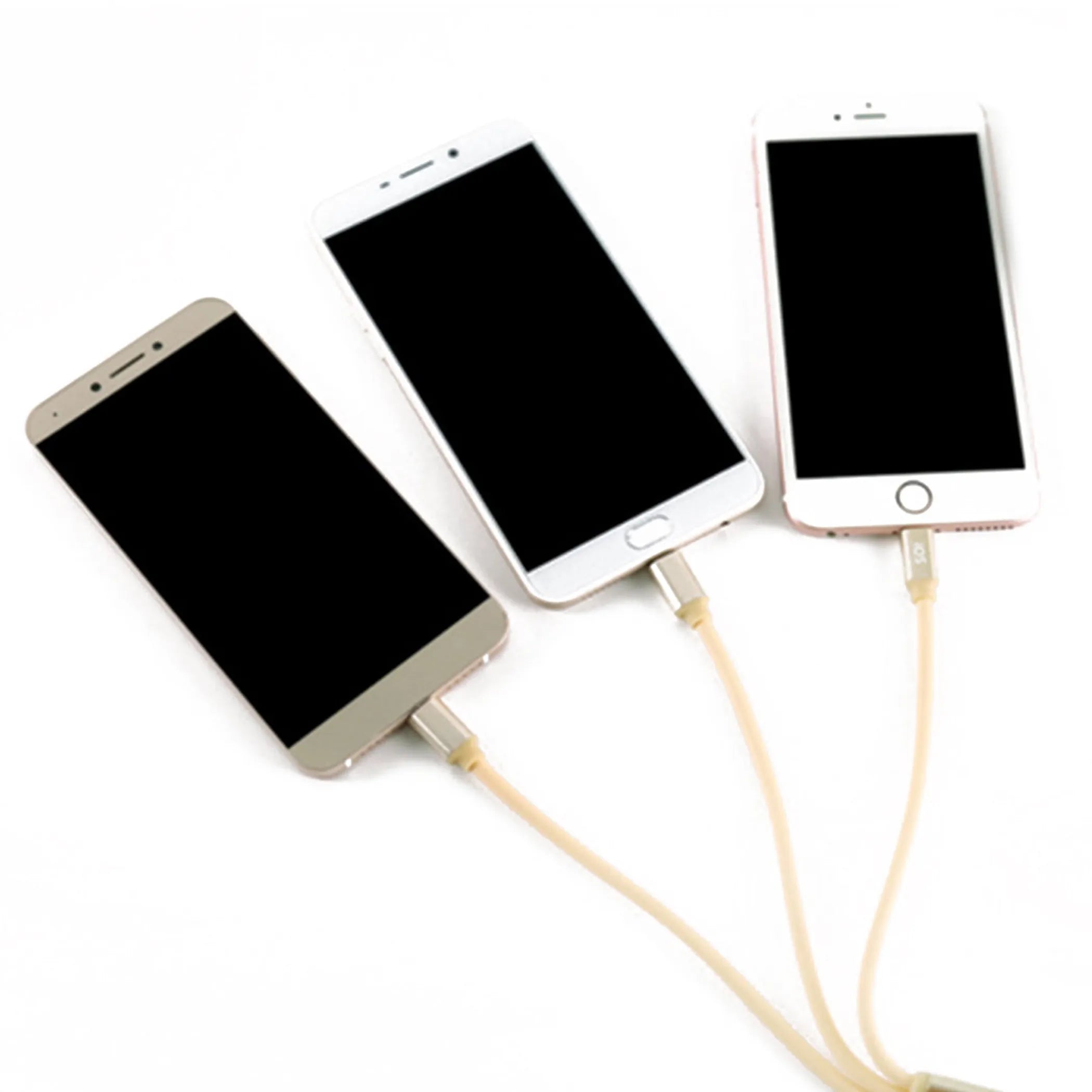 in  Micro Usb Lightning Type C Date Charge Sync Cable Silver For iPhone Samsung