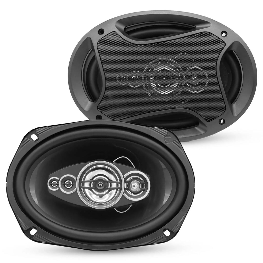 6x9 Car Speaker 800W  Pair 4Ohm 4 Way Coaxial Speaker w Super Tweeter Universal Fit