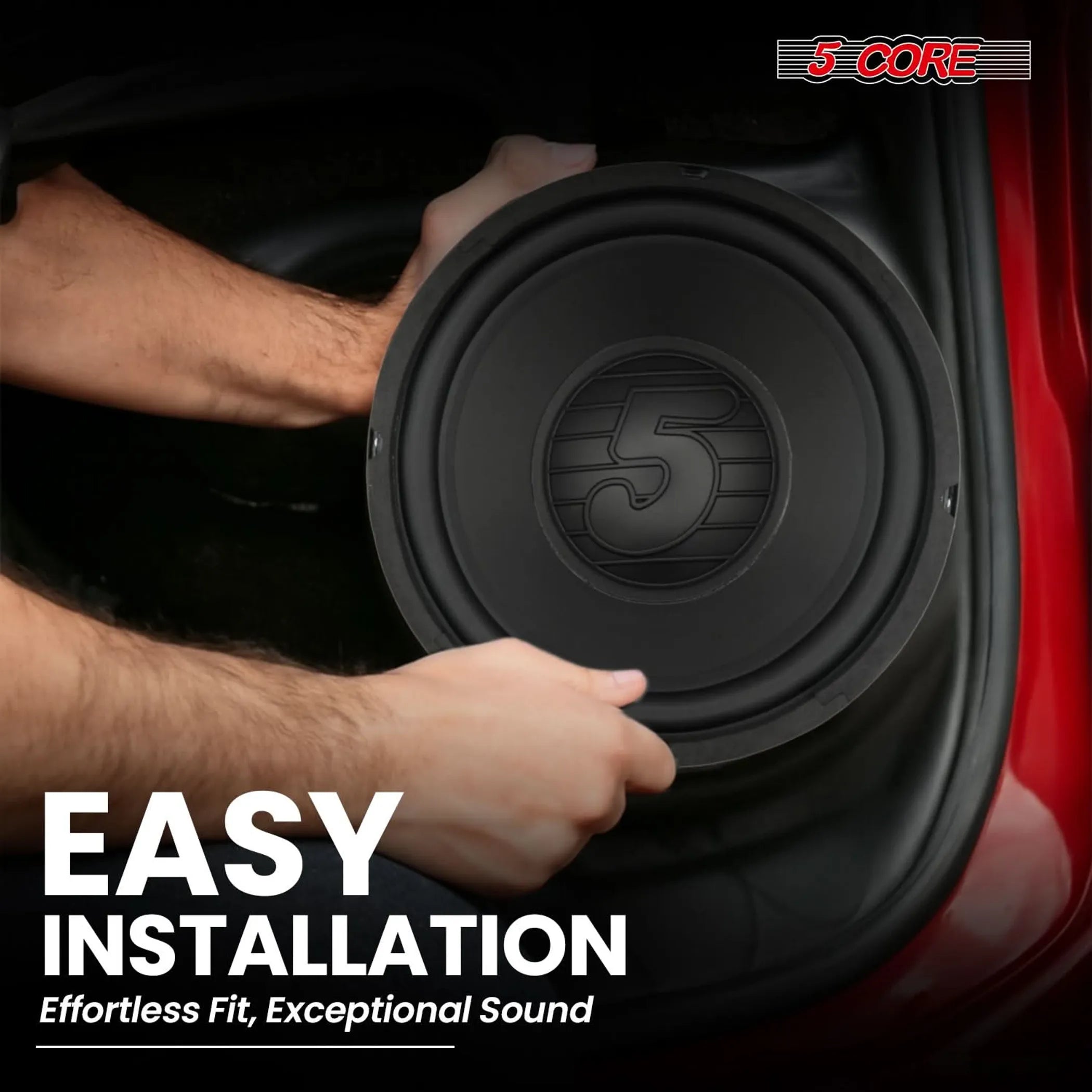 10 Inch Woofer Pair 300W Car Subwoofer 4Ohm Replacement Deep Sub w Poly Cone