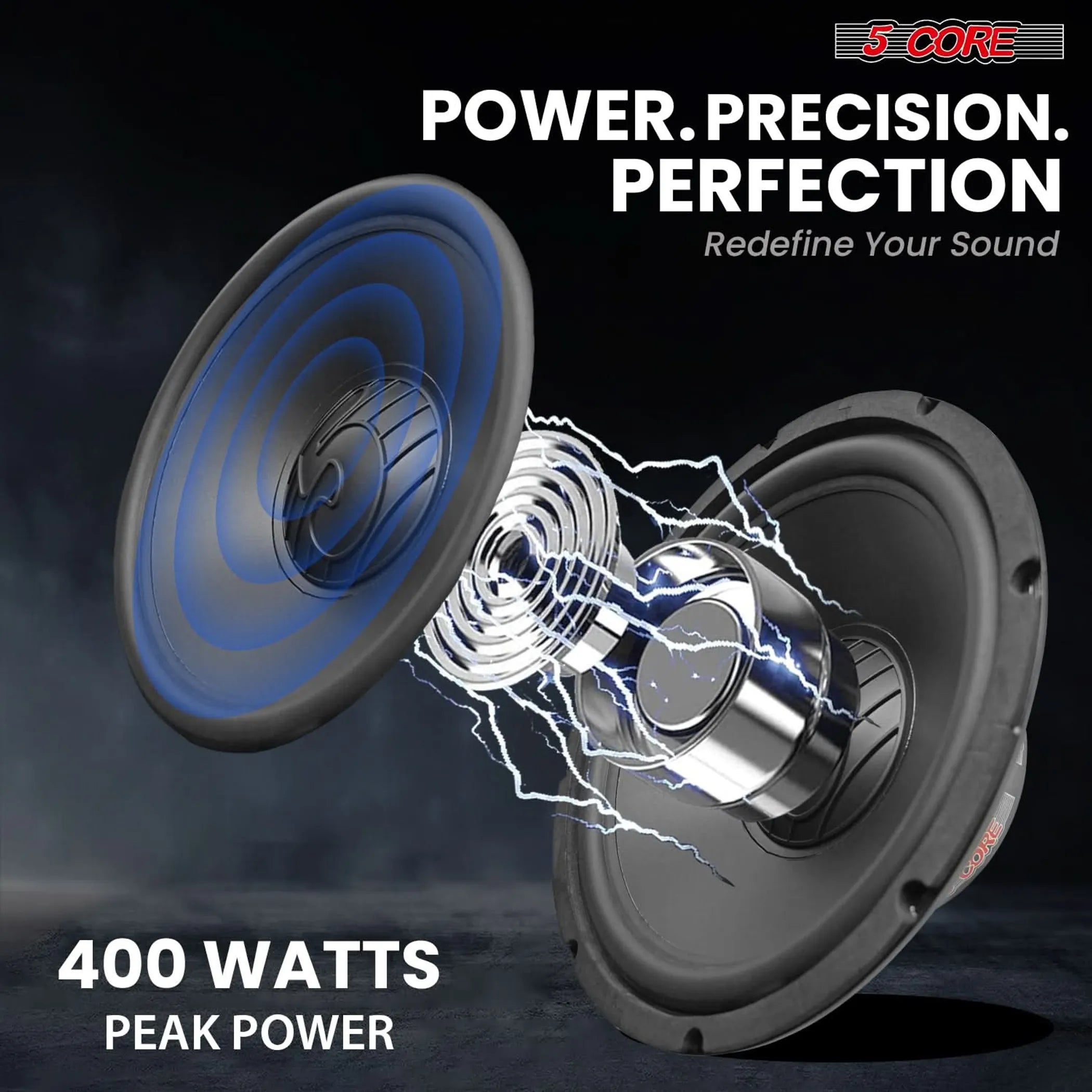12 Inch Woofer Pair 400W Car Subwoofer 4Ohm Replacement Deep Sub w Poly Cone