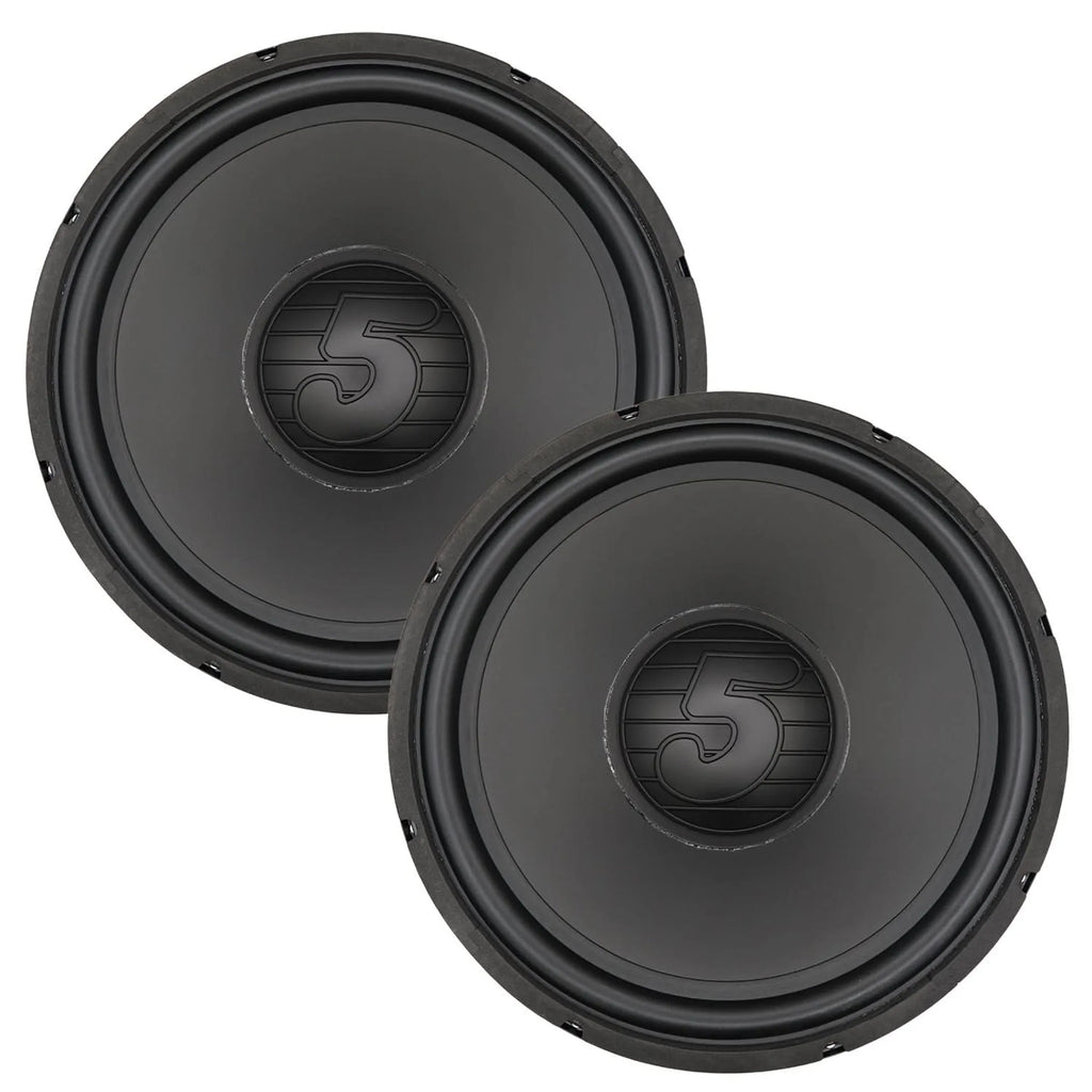 15 Inch Woofer Pair 500W Car Subwoofer 4Ohm Replacement Deep Sub w Poly Cone