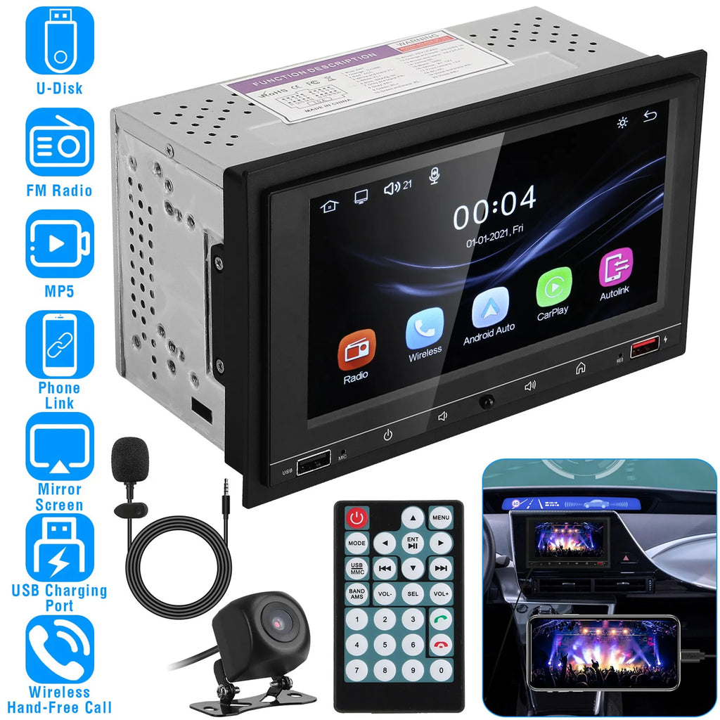 7In Universal Wireless Car MP5 Player