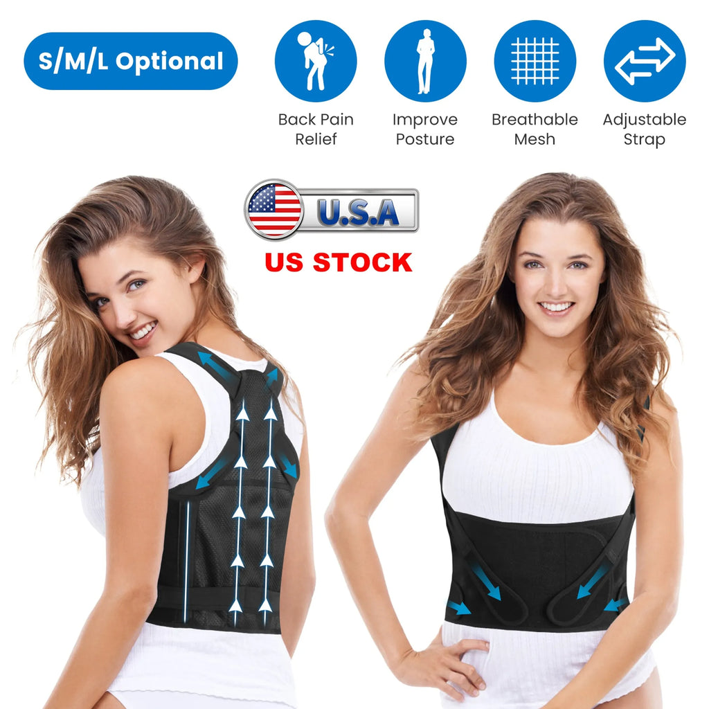 Posture Corrector for Women Men Adjustable Back Brace