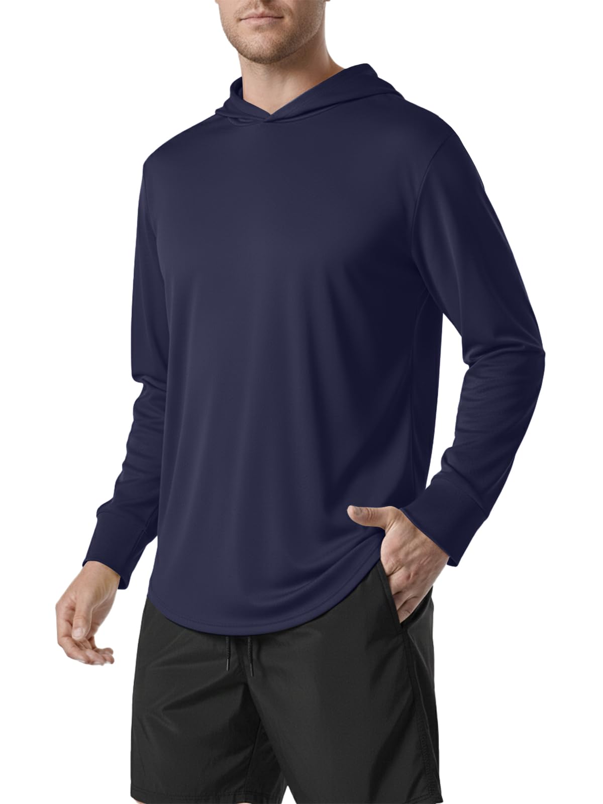 Mens Hoodies Long-Sleeve Shirts - UPF 50+ Sun Protection Shirts Lightweight Fishing Athletic Hoodies