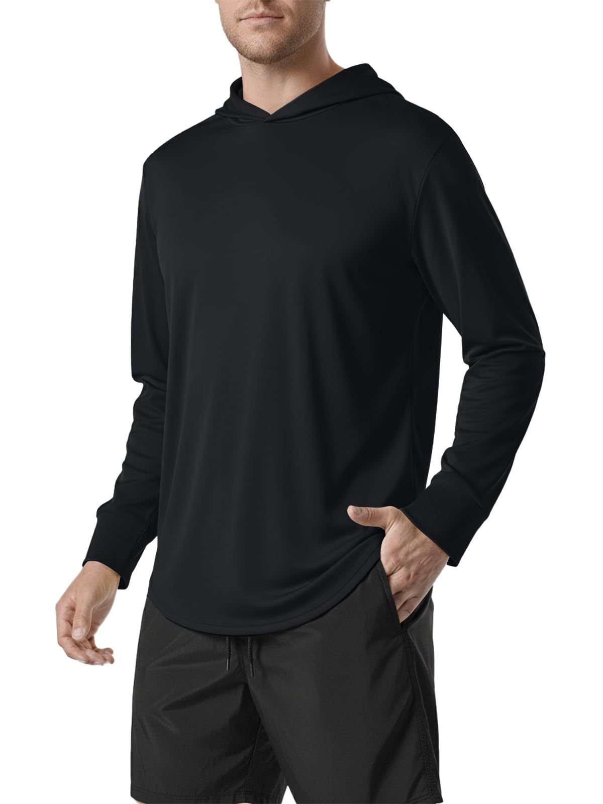 Mens Hoodies Long-Sleeve Shirts - UPF 50+ Sun Protection Shirts Lightweight Fishing Athletic Hoodies