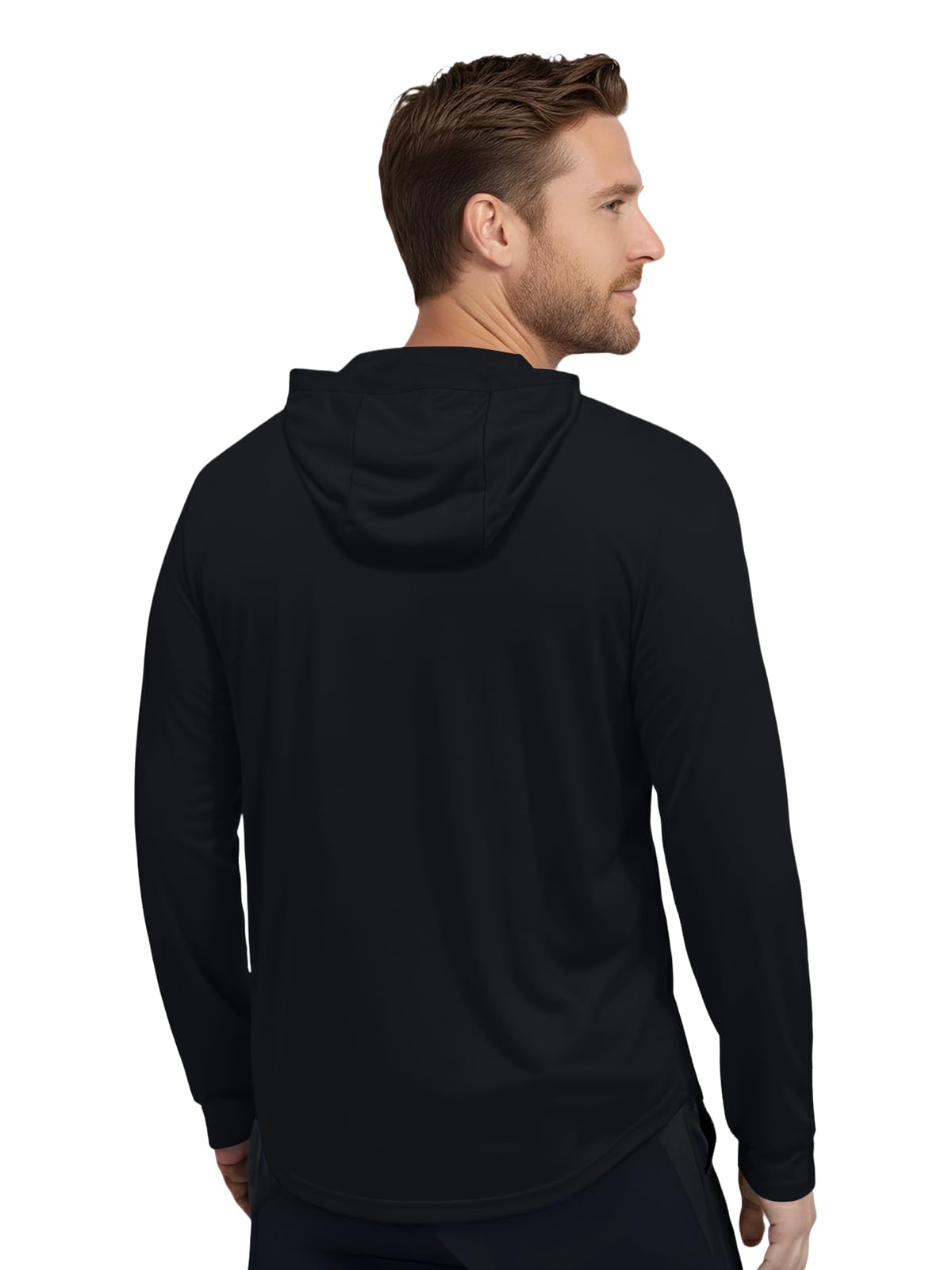 Mens Hoodies Long-Sleeve Shirts - UPF 50+ Sun Protection Shirts Lightweight Fishing Athletic Hoodies