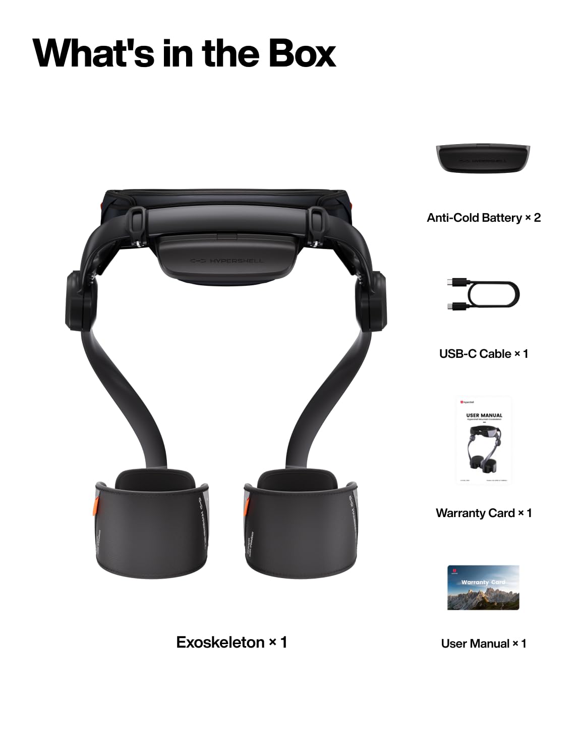 Hypershell X Pro Exoskeleton, Leg Strength with 800W Output, 17.5km Battery Range, 10 Intelligent Modes, AI-Powered Wearable Exoskeleton for Daily Activities, Walking, Hiking, 2 Batteries, No Charger