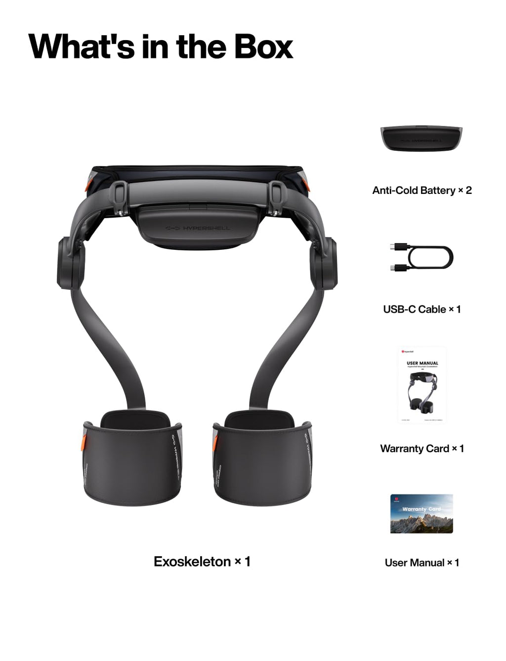 Hypershell X Pro Exoskeleton, Leg Strength with 800W Output, 17.5km Battery Range, 10 Intelligent Modes, AI-Powered Wearable Exoskeleton for Daily Activities, Walking, Hiking, 2 Batteries, No Charger
