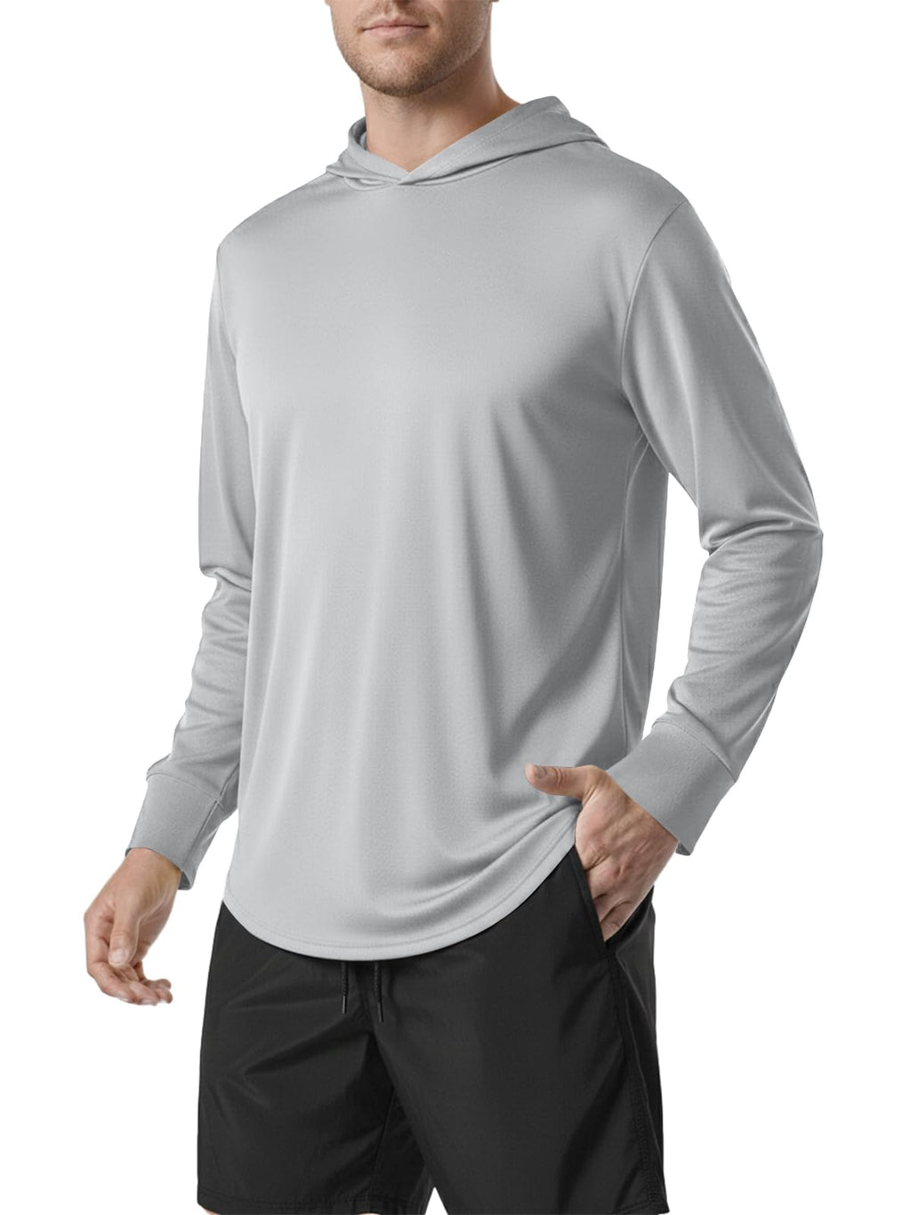 Mens Hoodies Long-Sleeve Shirts - UPF 50+ Sun Protection Shirts Lightweight Fishing Athletic Hoodies
