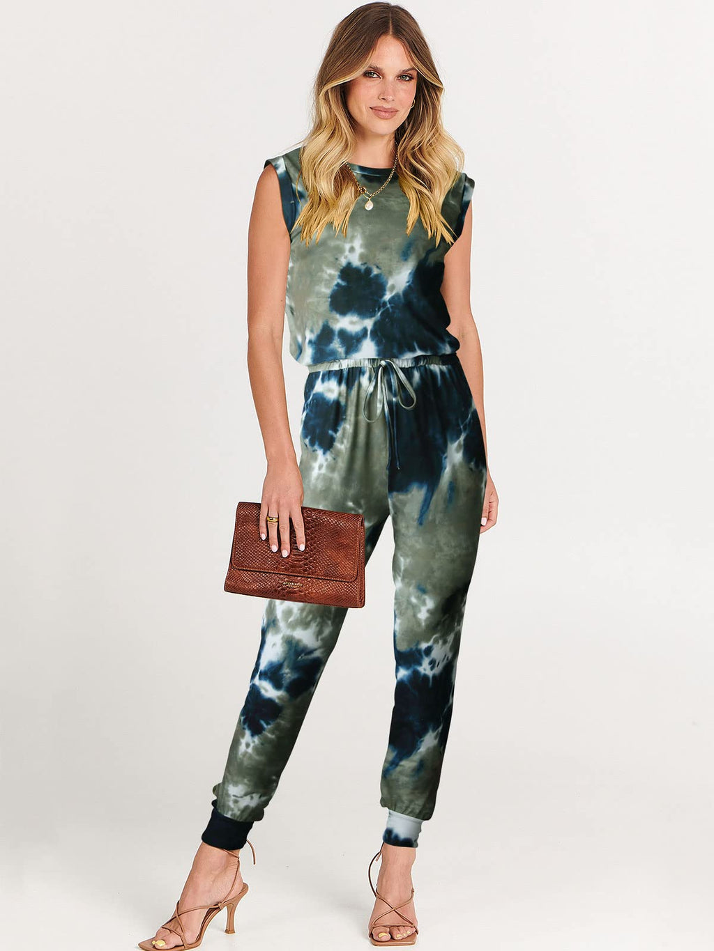 ANRABESS Womens Summer Sleeveless Jumpsuits Casual Dressy Stretchy Crewneck Rompers One Piece Outfits Fall Fashion 2026