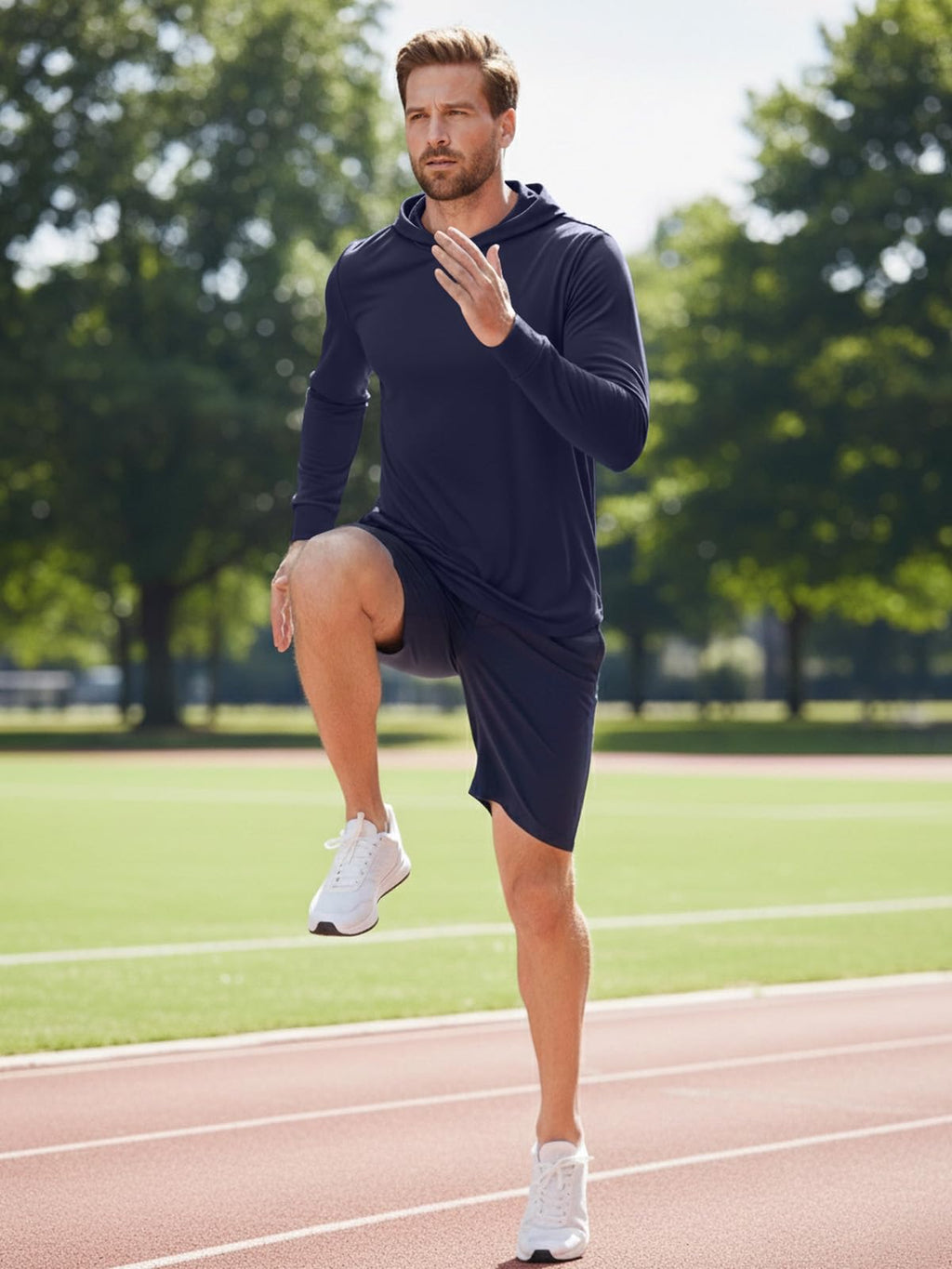 Mens Hoodies Long-Sleeve Shirts - UPF 50+ Sun Protection Shirts Lightweight Fishing Athletic Hoodies