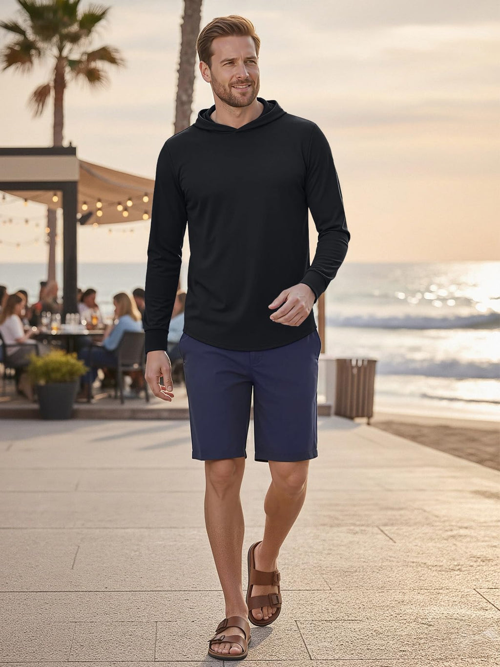 Mens Hoodies Long-Sleeve Shirts - UPF 50+ Sun Protection Shirts Lightweight Fishing Athletic Hoodies