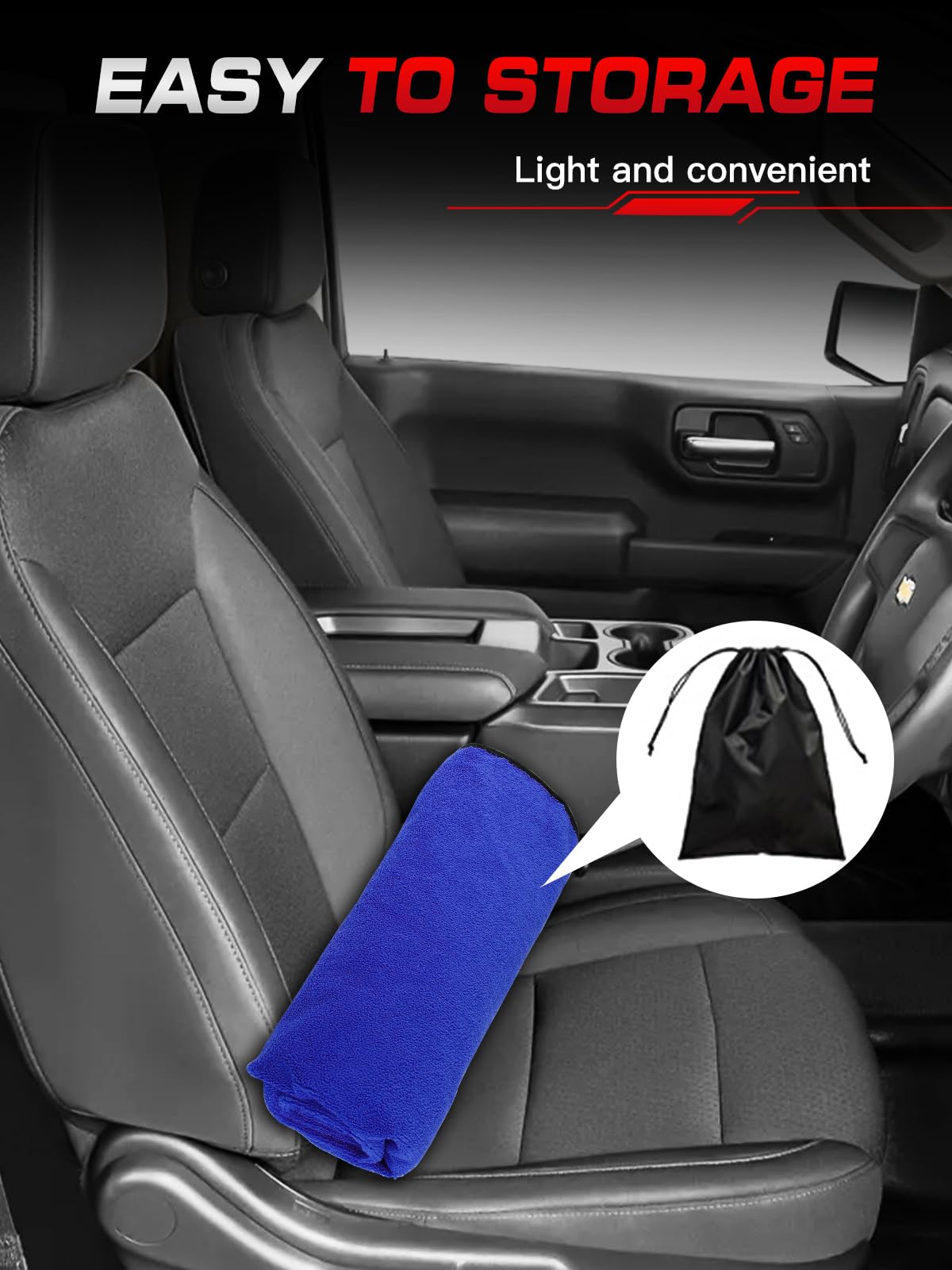 1160g Heavy Duty Towel Car Seat Cover, Sweatproof Absorbent Microfiber Rear Seat Protector for Gym Beach Athletes, Universal Fit Waterproof Back Seat Mat for Sedans SUV Minivans(Black, 1PC)