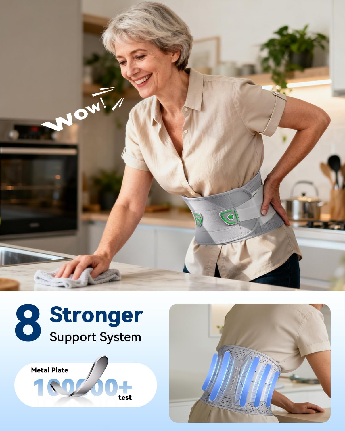 Back Brace for Women Lower Back Pain Relief [Medical-Grade & Stronger Support] Back Support Brace with Adjustable Strap System - Back Support Belt for Herniated Disc, Sciatica, Arthritis,Scoliosis