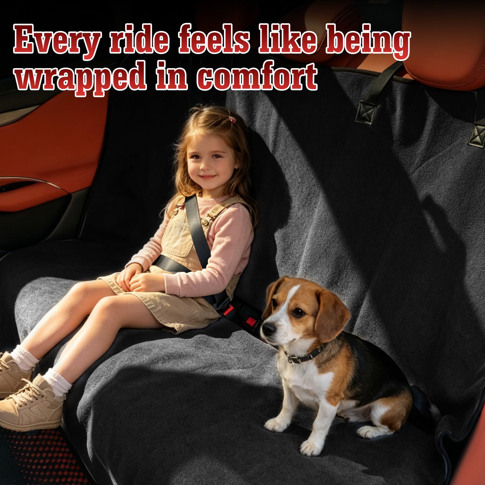 1160g Heavy Duty Towel Car Seat Cover, Sweatproof Absorbent Microfiber Rear Seat Protector for Gym Beach Athletes, Universal Fit Waterproof Back Seat Mat for Sedans SUV Minivans(Black, 1PC)