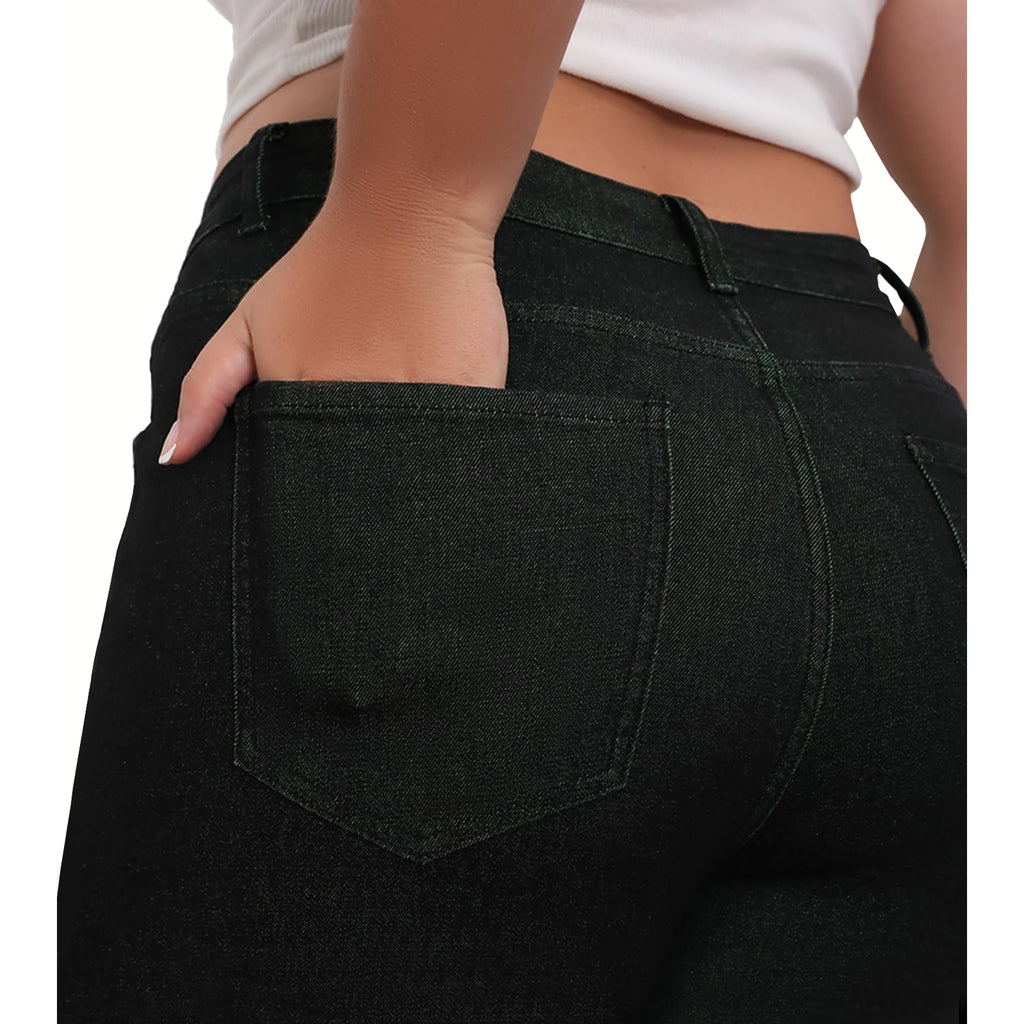 Women's High Waisted Stretchy Skinny Jeans Plus Size Ripped Distressed Butt Lifting Jeans Ankle Jean