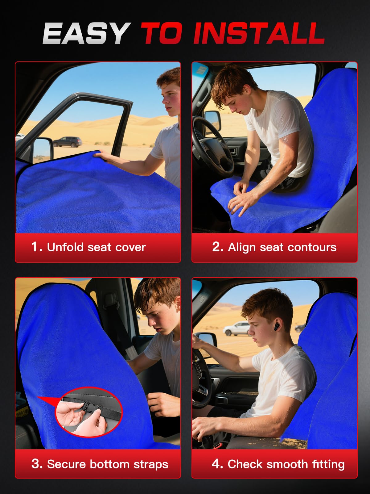 1160g Heavy Duty Towel Car Seat Cover, Sweatproof Absorbent Microfiber Rear Seat Protector for Gym Beach Athletes, Universal Fit Waterproof Back Seat Mat for Sedans SUV Minivans(Black, 1PC)