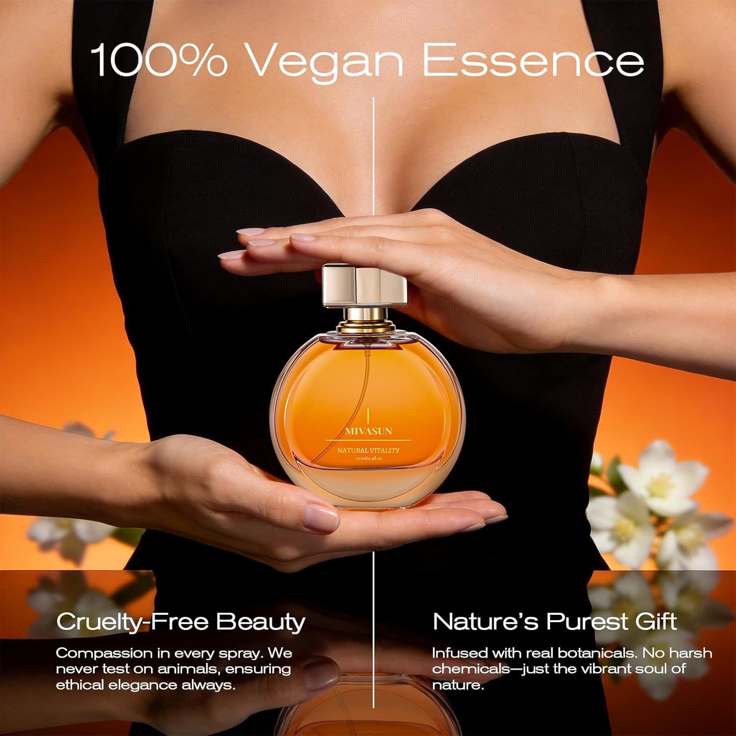 MivaSun Luxury Eau de Parfum, 100ml/3.4 fl.oz, Long Lasting Floral Fruity Perfumes for Women with Honeydew, Orchid & Rose, Elegant Date Night & Daily Signature Scent, Getter Gift for Date & Work