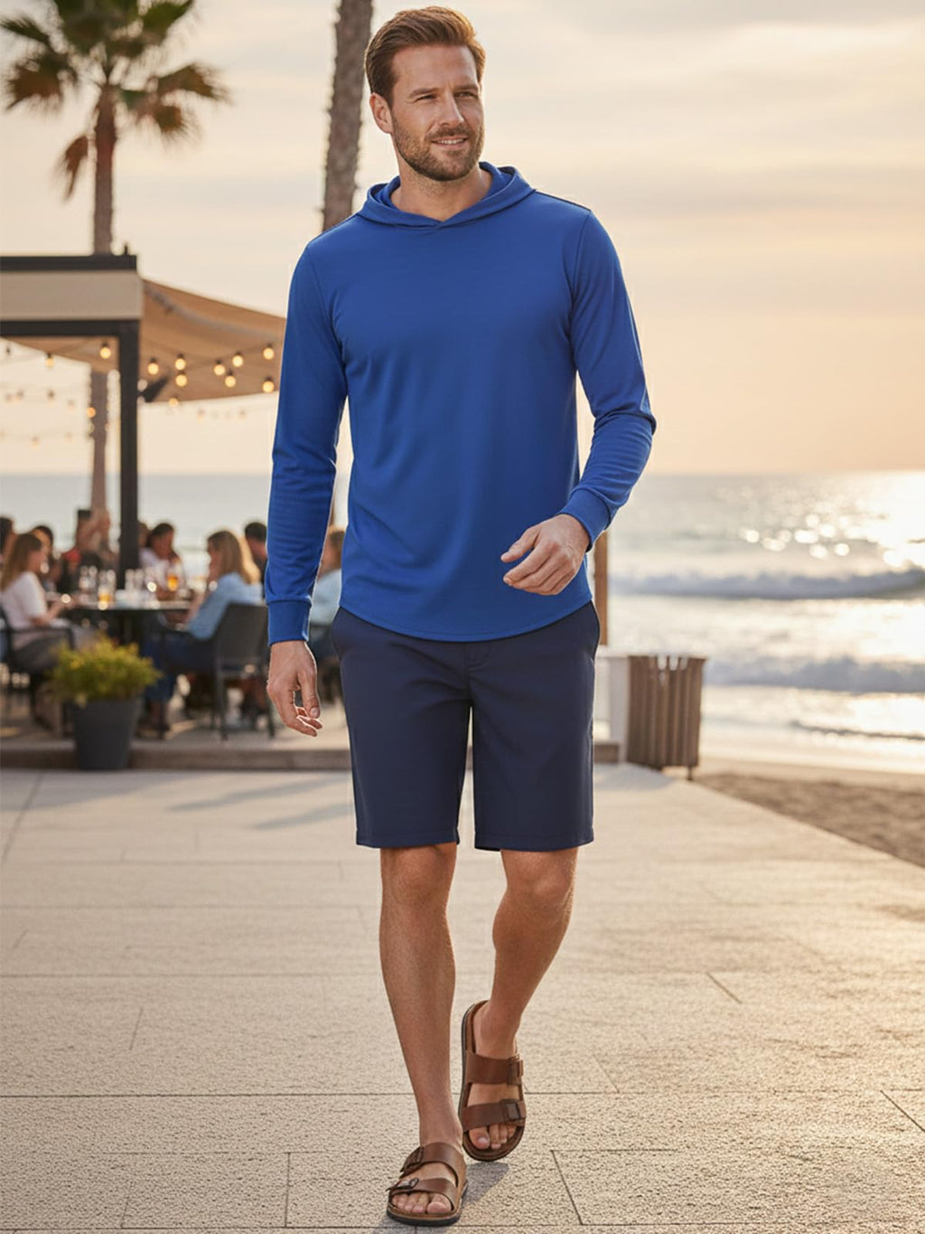 Mens Hoodies Long-Sleeve Shirts - UPF 50+ Sun Protection Shirts Lightweight Fishing Athletic Hoodies