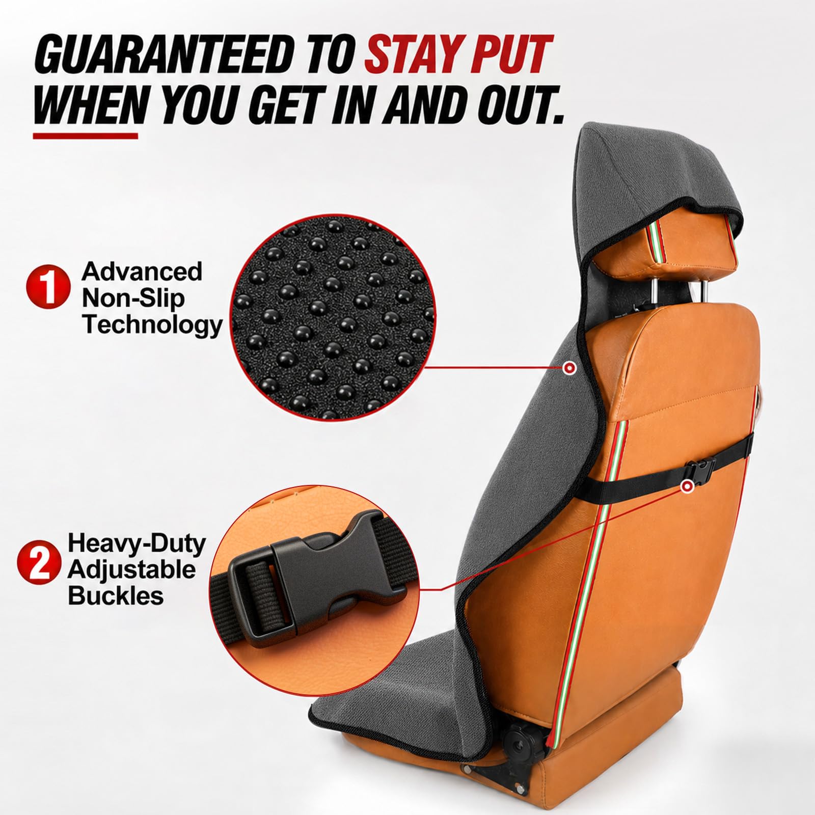 1160g Heavy Duty Towel Car Seat Cover, Sweatproof Absorbent Microfiber Rear Seat Protector for Gym Beach Athletes, Universal Fit Waterproof Back Seat Mat for Sedans SUV Minivans(Black, 1PC)