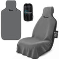 1160g Heavy Duty Towel Car Seat Cover, Sweatproof Absorbent Microfiber Rear Seat Protector for Gym Beach Athletes, Universal Fit Waterproof Back Seat Mat for Sedans SUV Minivans(Black, 1PC)