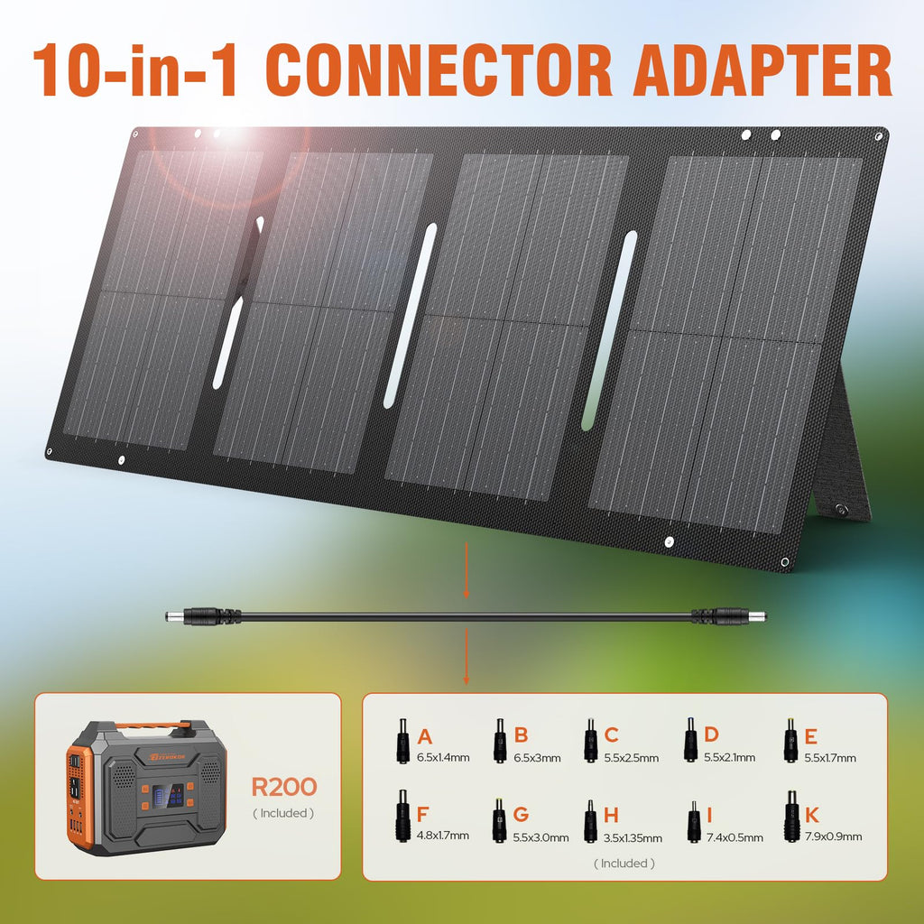 Portable Power Station 300W Solar Generator 280Wh(without Solar Panel), 110V Portable Power Bank with AC Outlet Pure Sine Wave, DC, USB QC3.0, External Battery Power Pack for Camping RV Outdoor Use