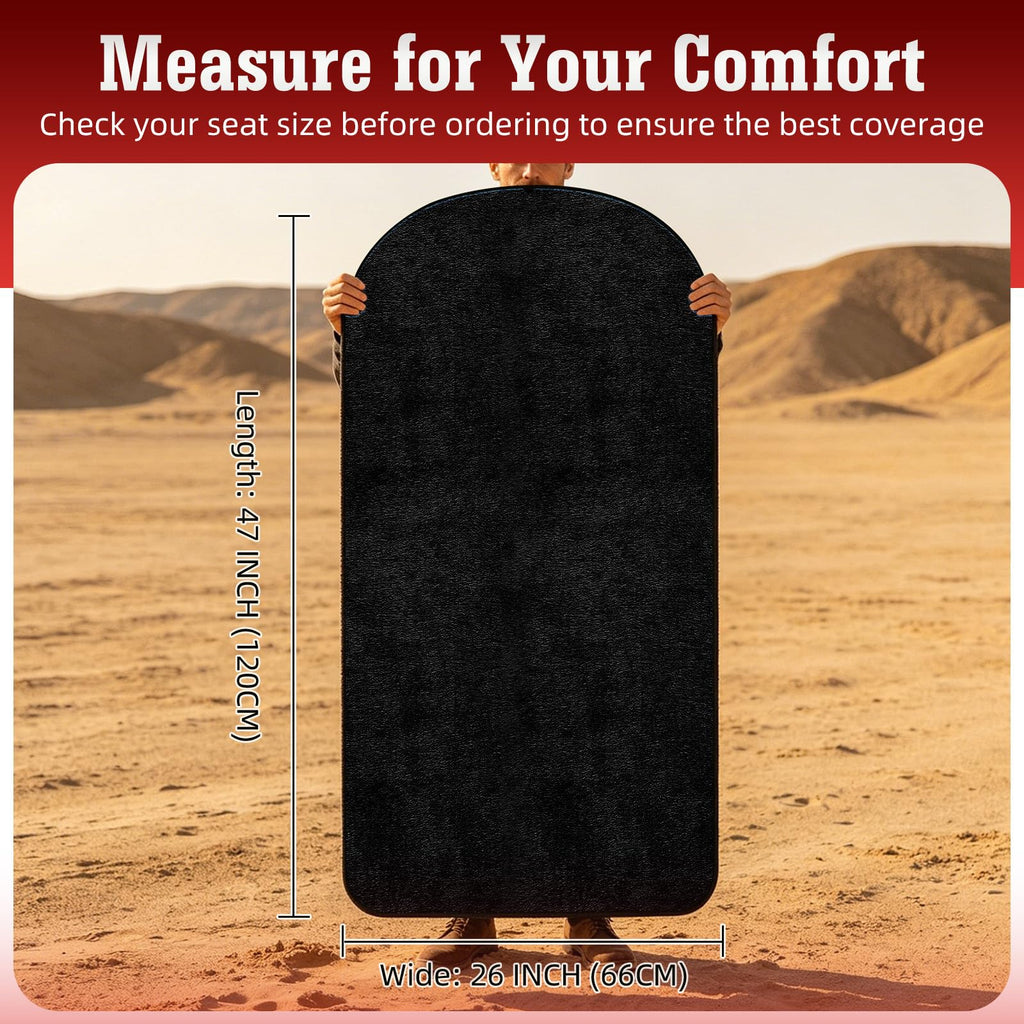 1160g Heavy Duty Towel Car Seat Cover, Sweatproof Absorbent Microfiber Rear Seat Protector for Gym Beach Athletes, Universal Fit Waterproof Back Seat Mat for Sedans SUV Minivans(Black, 1PC)