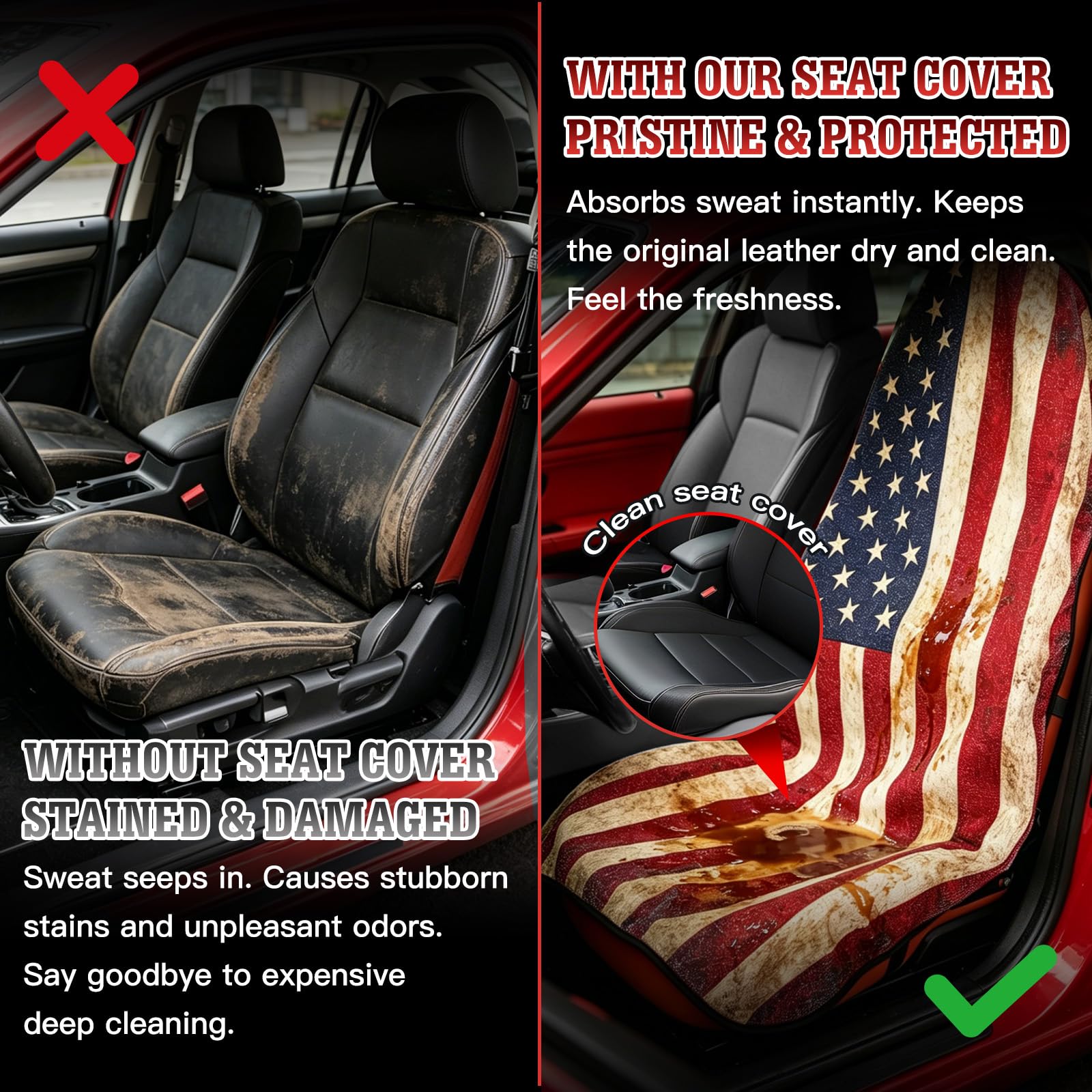 1160g Heavy Duty Towel Car Seat Cover, Sweatproof Absorbent Microfiber Rear Seat Protector for Gym Beach Athletes, Universal Fit Waterproof Back Seat Mat for Sedans SUV Minivans(Black, 1PC)