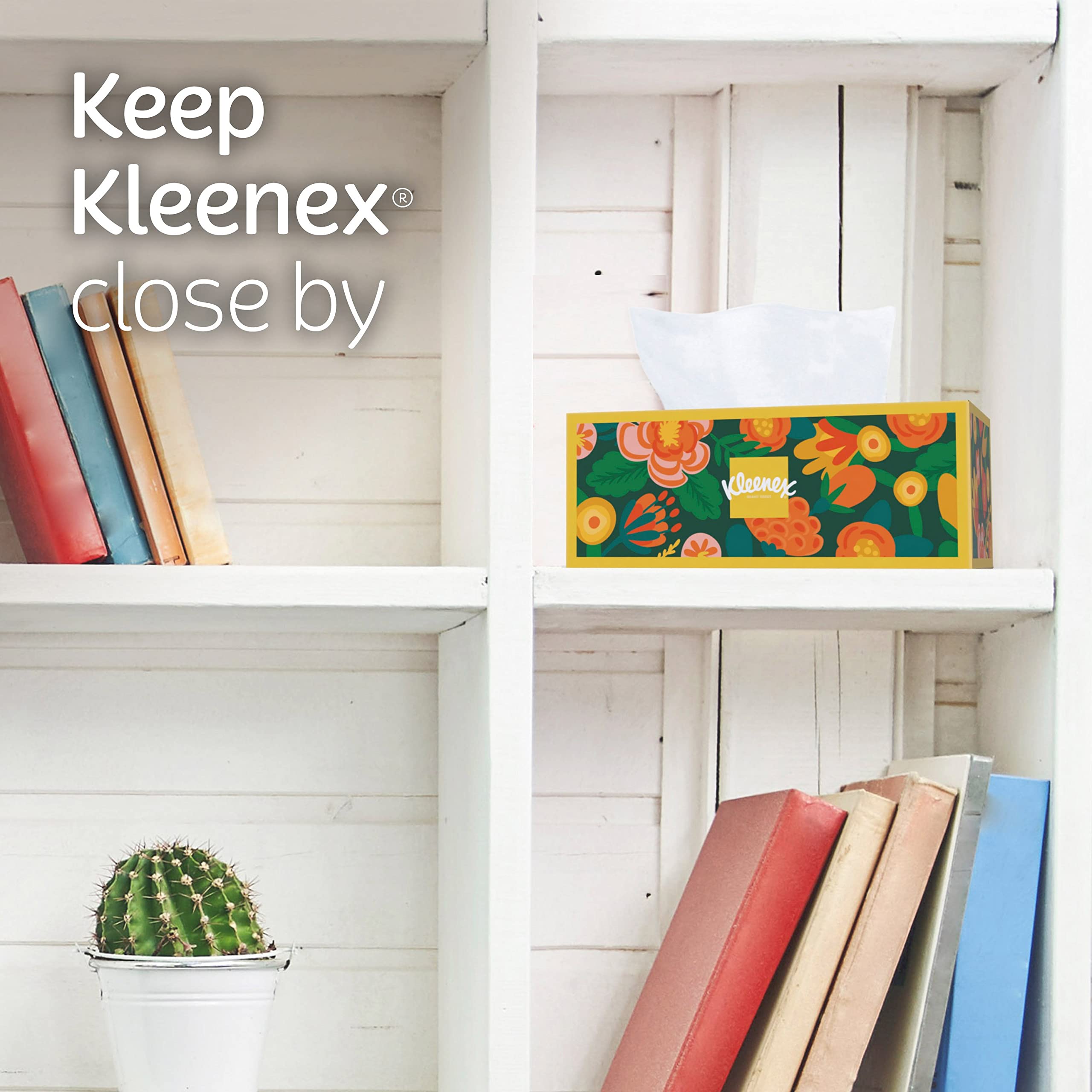 Kleenex Ultra Soft Facial Tissues, 3 Flat Boxes, 120 Tissues per Box, 3-Ply (360 Total), Packaging May Vary
