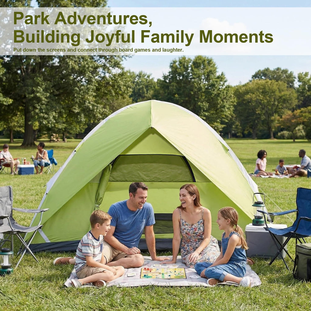 Heavy Duty Camping Tents, Outdoor Tents, 4/6 Person Family Camping Tent,Waterproof Windproof, 210D Oxford Fabric Ground Cloth