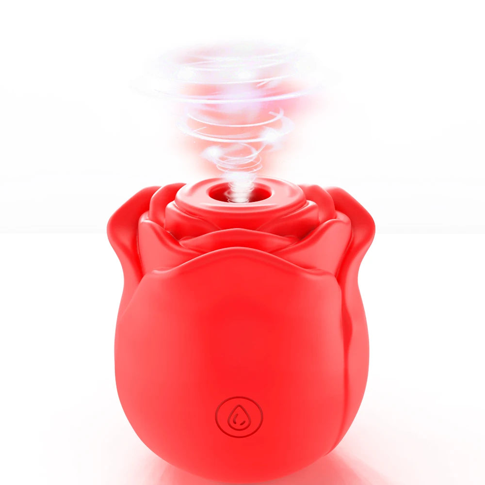 1PC Rose Flower 2 In 1 Vibrator Sucking Beating Nipple Clitoral Stimulator Powerful G-spot Vaginal Vibrator Sex Toys for Women