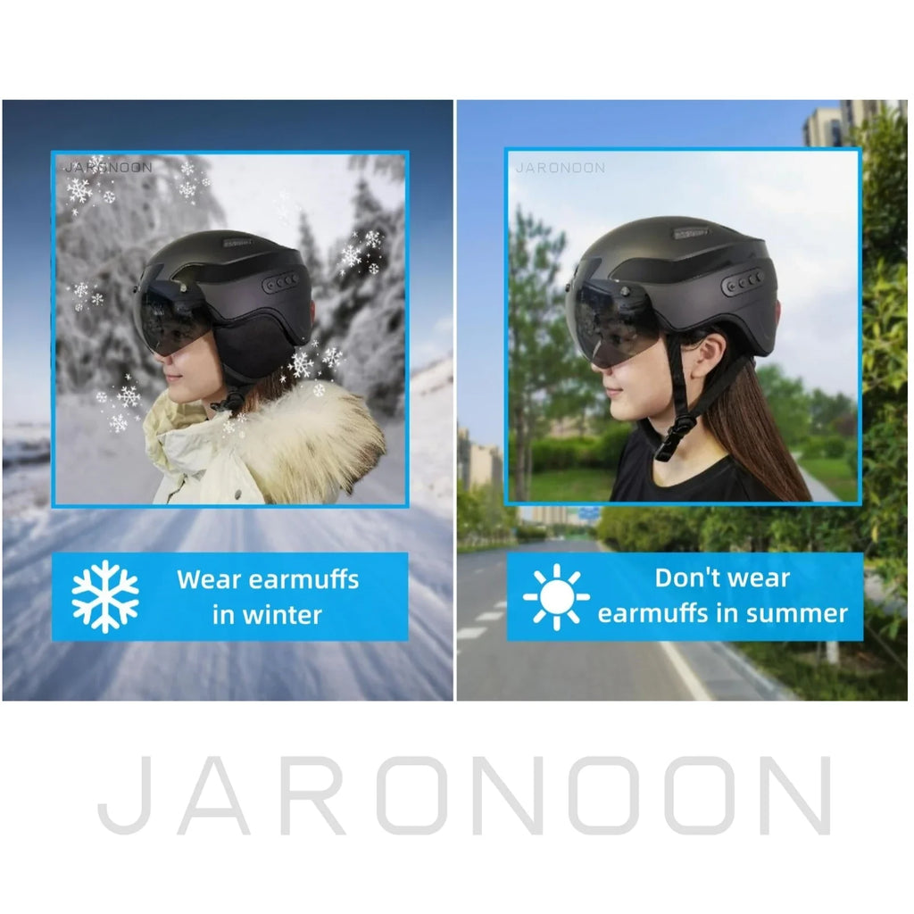 Bike Helmet with Built-in Camera,Quick Release Visor by Magnetic Point,Smart Taillight with Turn Signal,Bluetooth Calling & Play