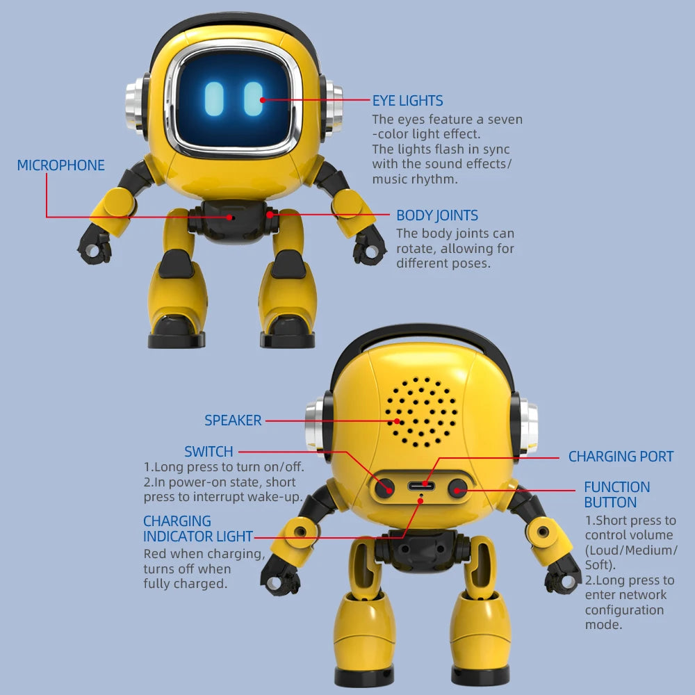 Ai Voice Robot Support 37 Languages With Deepseek AI Pets Intelligent Companion Accompanying Robot AI Smart Robot Voice Control