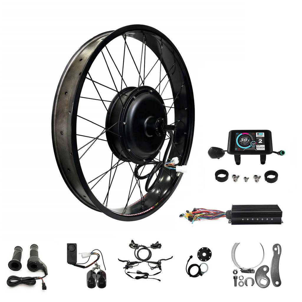 eBike 48V-72V 20/24/26x4.0" 3000W High Power Speed Fat Wheel Conversion Kits with 60A Controller