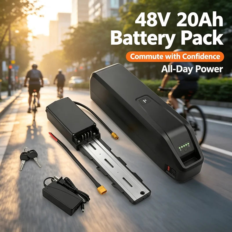 Upgrade 36V 48V Lithium Battery for Duotts C29 S26 BK29 Hitway Mukkpet E-Bike,  Connector 500W-750W Power for Electric Bicycle