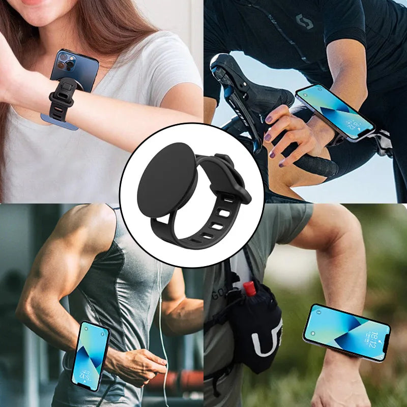 Two-sided Magnet Wrist Band Holder Wristband Hands Free Magnetic Phone Stand Holder Mount For Magsafe iPhone Accessories Sports