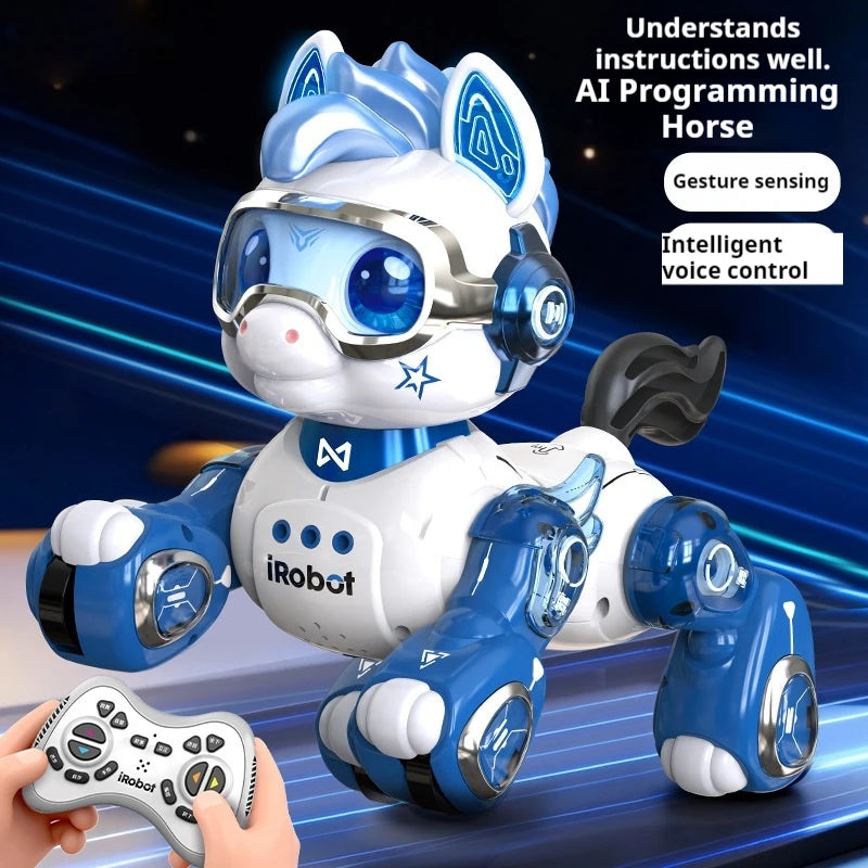 Ai Smart Bionic Robotic Horse Programmable Remote Control Voice Activated Gesture Sensing Electric Robot Pet Accompany Toy