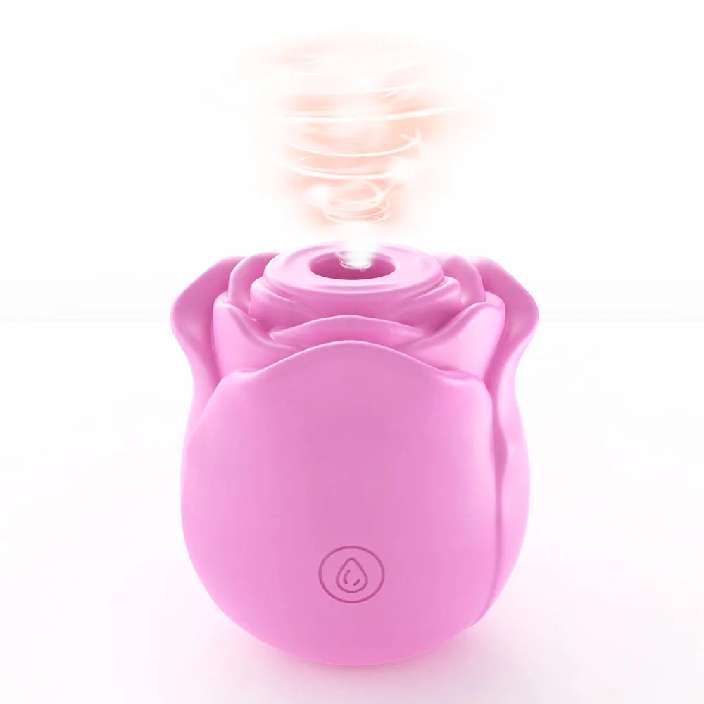 1PC Rose Flower 2 In 1 Vibrator Sucking Beating Nipple Clitoral Stimulator Powerful G-spot Vaginal Vibrator Sex Toys for Women
