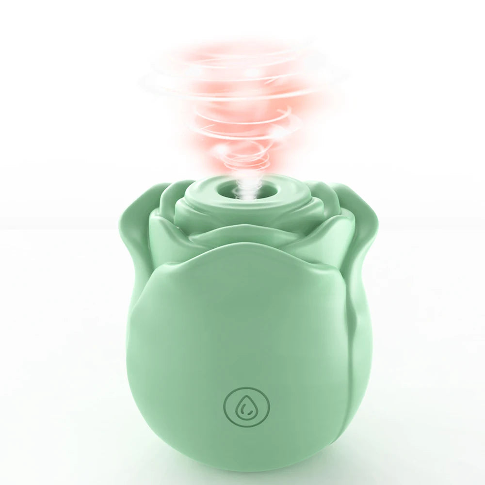 1PC Rose Flower 2 In 1 Vibrator Sucking Beating Nipple Clitoral Stimulator Powerful G-spot Vaginal Vibrator Sex Toys for Women