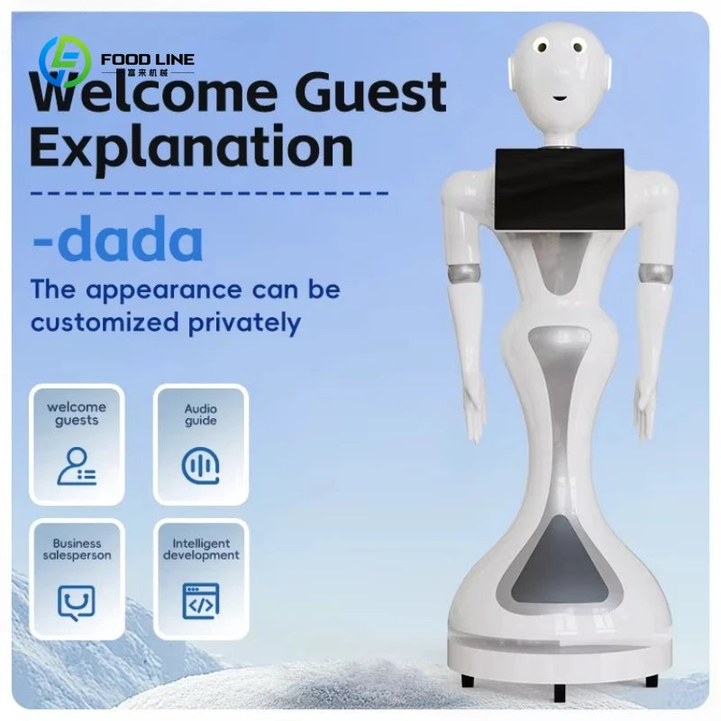 Intelligent Welcome Robot Redeployable AI Assistant Family-Serving Humanoid Waiter Commercial Reception Robots