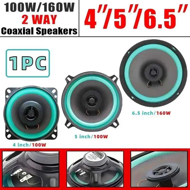1PC 4/5/6 Inch Car Speakers  HiFi Coaxial Subwoofer Universal Automotive Audio Music Full Range Car Stereo Speaker