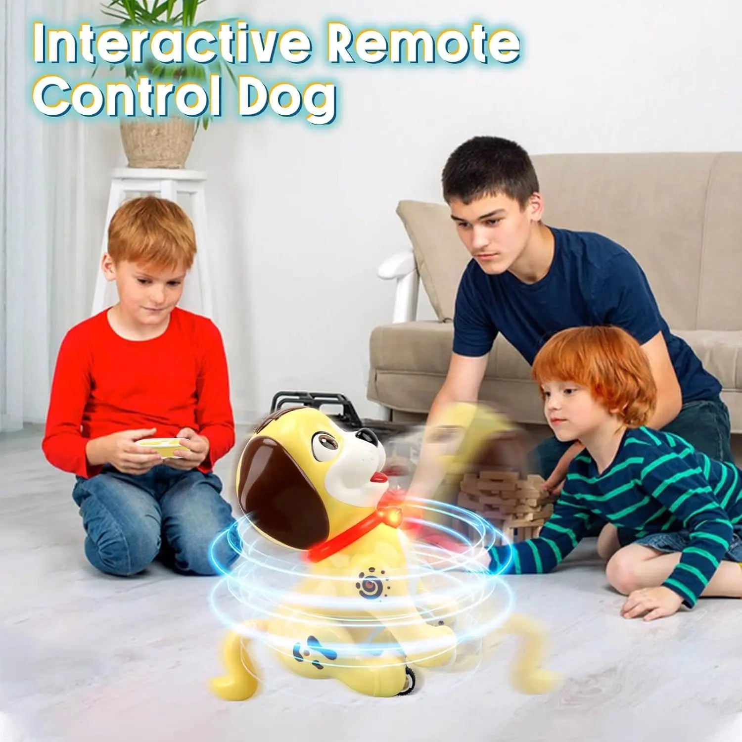 Interactive Robot Pet Puppy Dog Toy for Kids That Acts Like a Real Dogs Walking Barking with Toddler, Girls Boys, birthday Gift