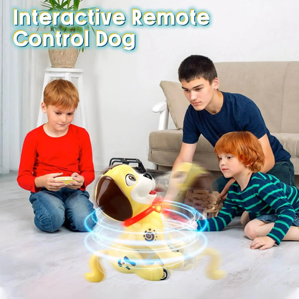 Interactive Robot Pet Puppy Dog Toy for Kids That Acts Like a Real Dogs Walking Barking with Toddler, Girls Boys, birthday Gift