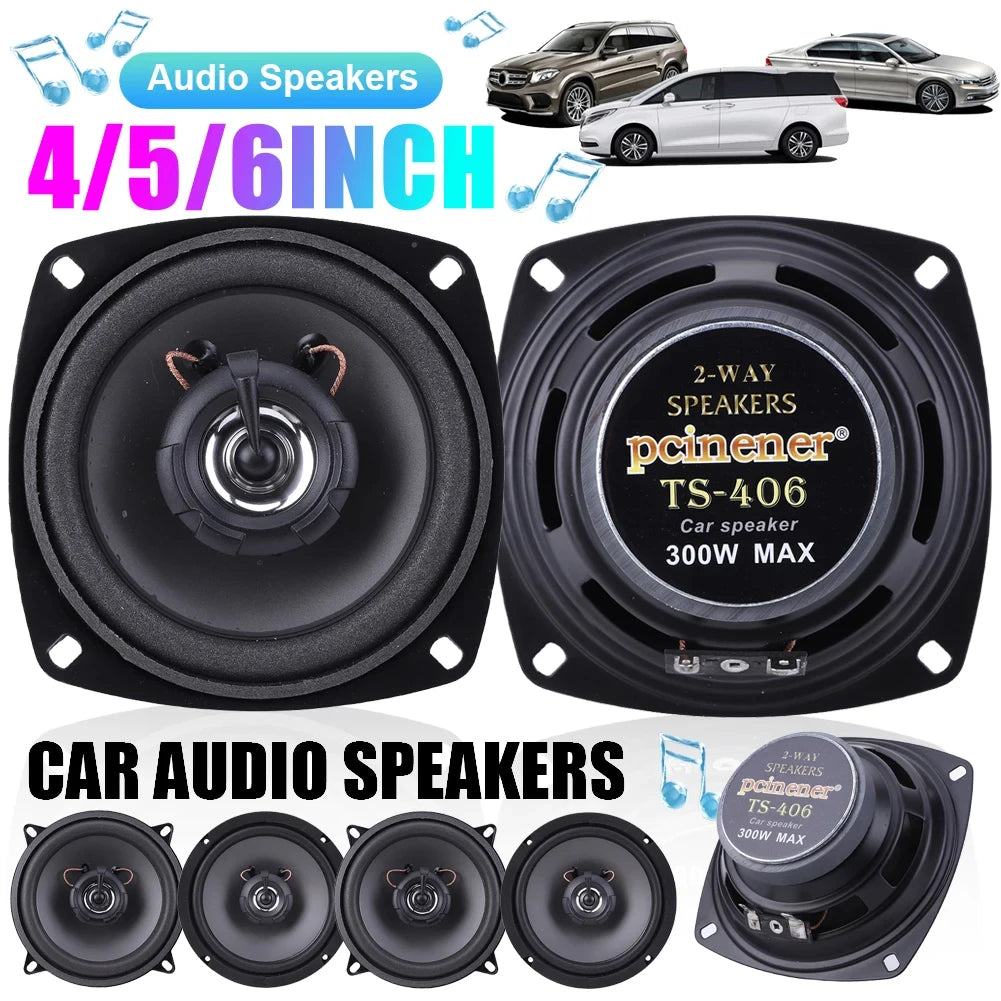 4/5/6 Inch Car Speakers 2 Way Car Coaxial Auto Music Stereo Full Range Frequency Hifi Speaker 300W 400W 500W Automotive Speakers
