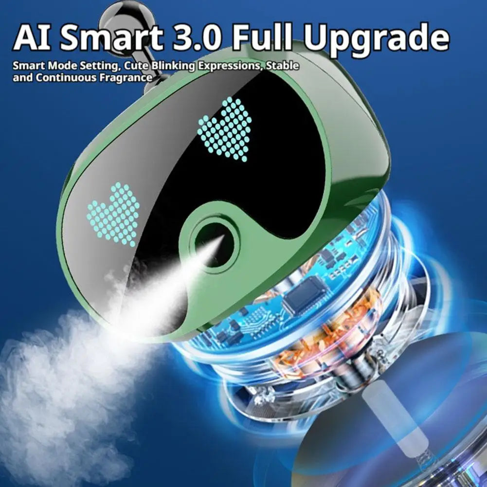 AI Smart Car Air Freshener Rechargeable Adjustable Cute Robot SIntelligent Auto-Spray Air Freshener for Vehicles Car Gadgets