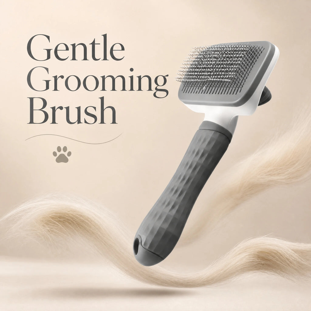 Universal Pet Detangling Brush, Massages Out Knots & Mats. 19cm, for Long/Short Hair, Soothing
