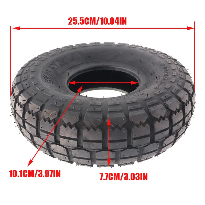 4.10/3.50-4  Tire and Inner Tube for Warehouse Cars Scooter Wheel Hand Truck Lawn Mower Dollies Wheelbarrow